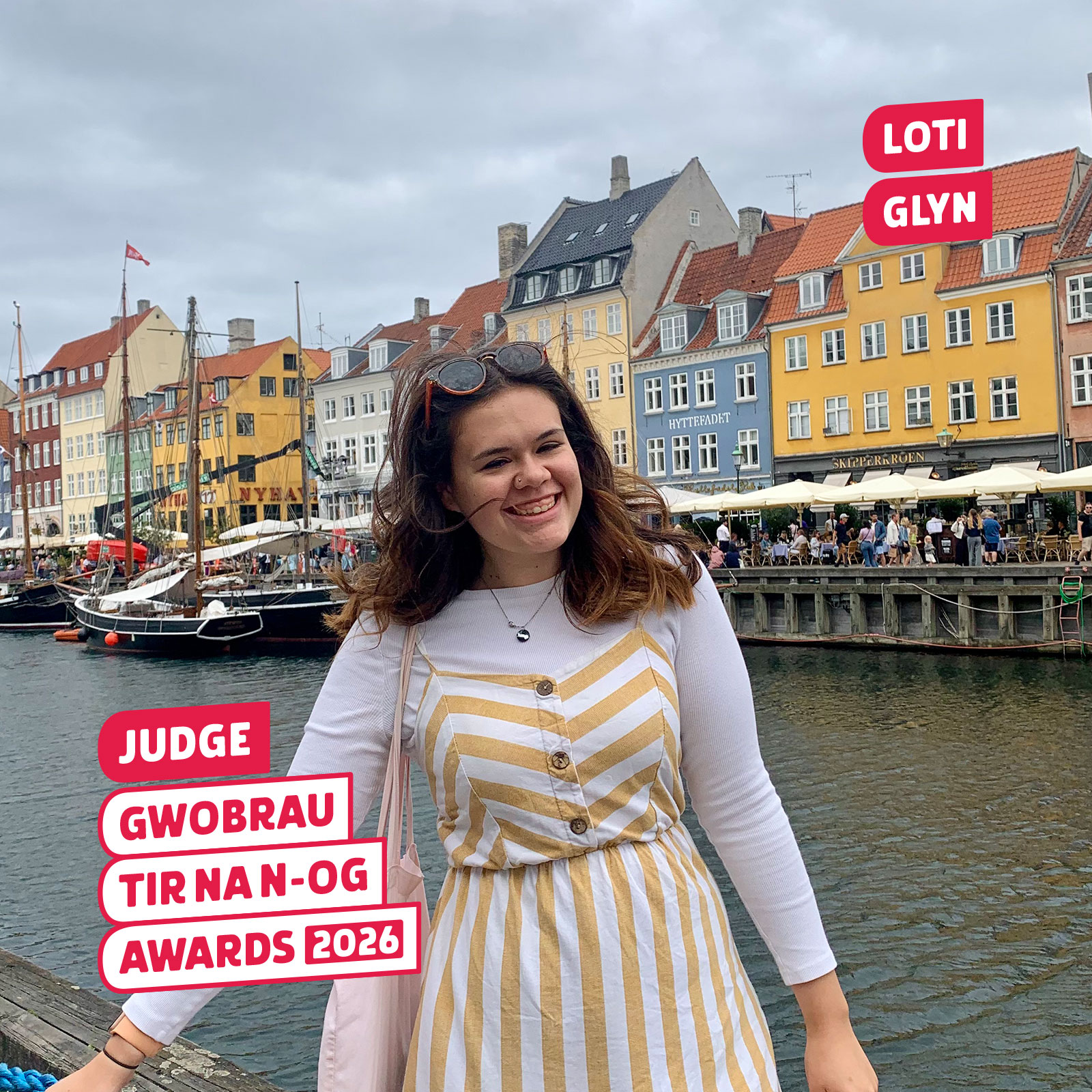 Loti Glyn, a member of the Welsh-language Tir na n-Og Awards judging panel